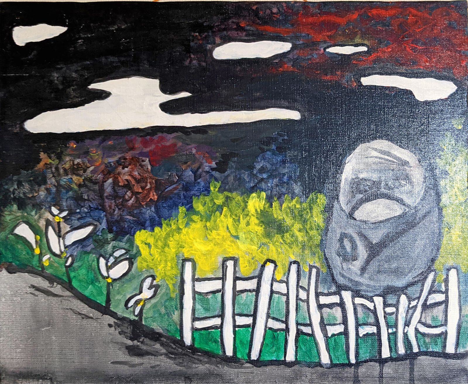 八十歳自画像（訪問者）